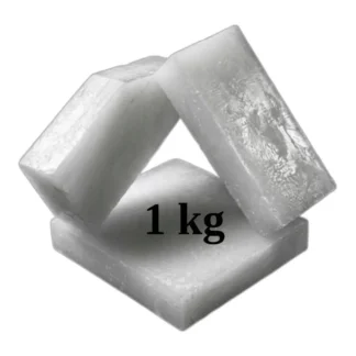 Czysty wosk parafinowy do świec – 1 kg, biały, bezzapachowy — zdjęcie 1