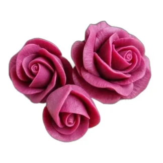 Róża Katarina ZESTAW Silikonowa forma do mydła, świec, gipsu, jesmonite 3 szt. — zdjęcie 1