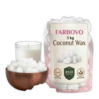 Wosk kokosowy do świec masujących i podlewanych – w 100% naturalny i wegański 3k — zdjęcie 1